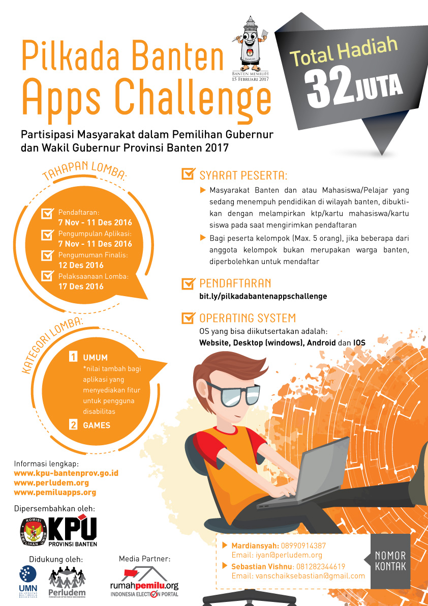 Read more about the article Pengumuman Finalis Pilkada Banten Apps Challenge 2016.