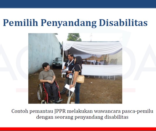 Read more about the article Hasil Pemantauan Akses Disabilitas TPS Pilpres 2014