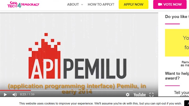 Read more about the article Vote “API Pemilu” di Kompetisi #CivicTech4Democracy!