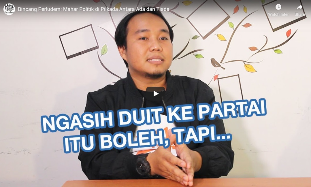 Read more about the article Bincang Perludem: Mahar Politik di Pilkada Antara Ada dan Tiada