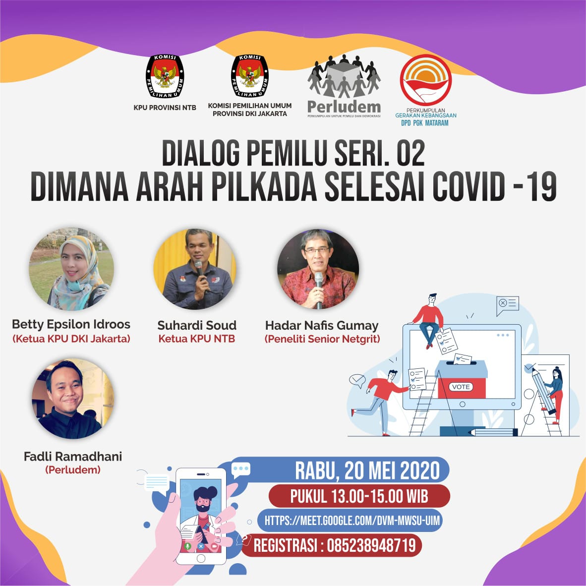 Read more about the article Materi Diskusi Onlien Dimana Arah Pilkada Selesai COVID-19