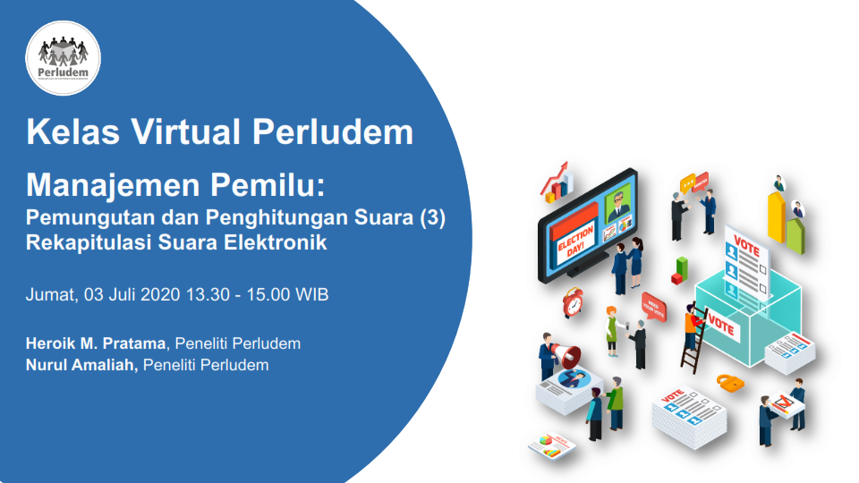 Read more about the article Materi Presentasi Kelas Virtual Perludem Seri 4.12 Rekapitulasi Elektronik