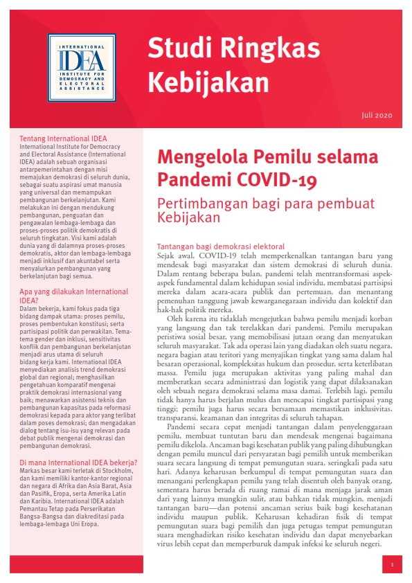Read more about the article Mengelola Pemilu Selama Pandemi COVID-19