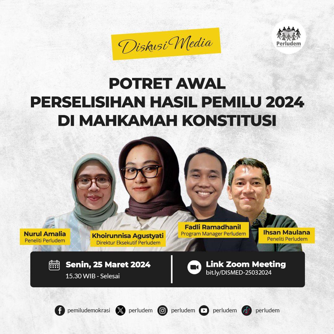 Read more about the article Materi Presentasi “Potret Awal Perselisihan Hasil Pemilu 2024 di Mahkamah Konstitusi