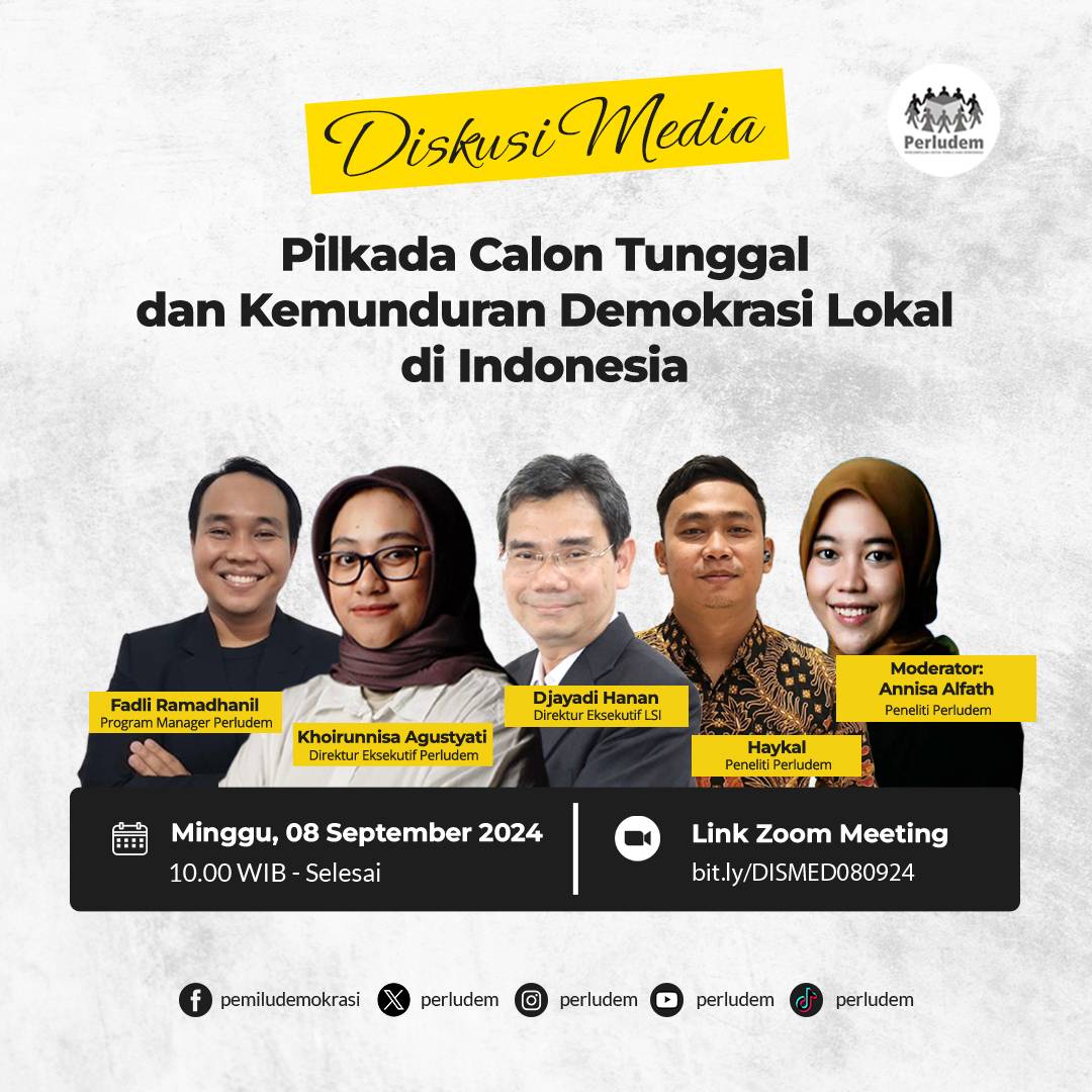 Read more about the article Materi Presentasi “Pilkada Calon Tunggal dan Kemunduran Demokrasi Lokal di Indonesia”