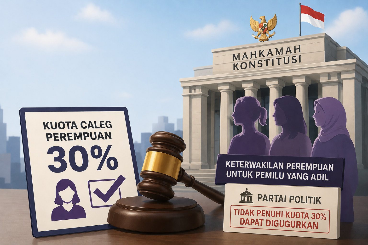 Read more about the article The Constitutional Court has ruled that a 30 per cent quota for female parliamentary candidates is mandatory; Perludem considers this to be in line with civil society’s expectations